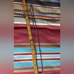 Silver popcorn Beaded Chain Necklace - stamped,looks like Silpada